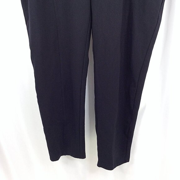 dip Ponte Knit Ankle Pants Women's Plus Size 3X Black Pull On Front Seam Stretch - Picture 5 of 9